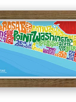 30A Floride Type Carte pour la vente par LOST DOG art & frame