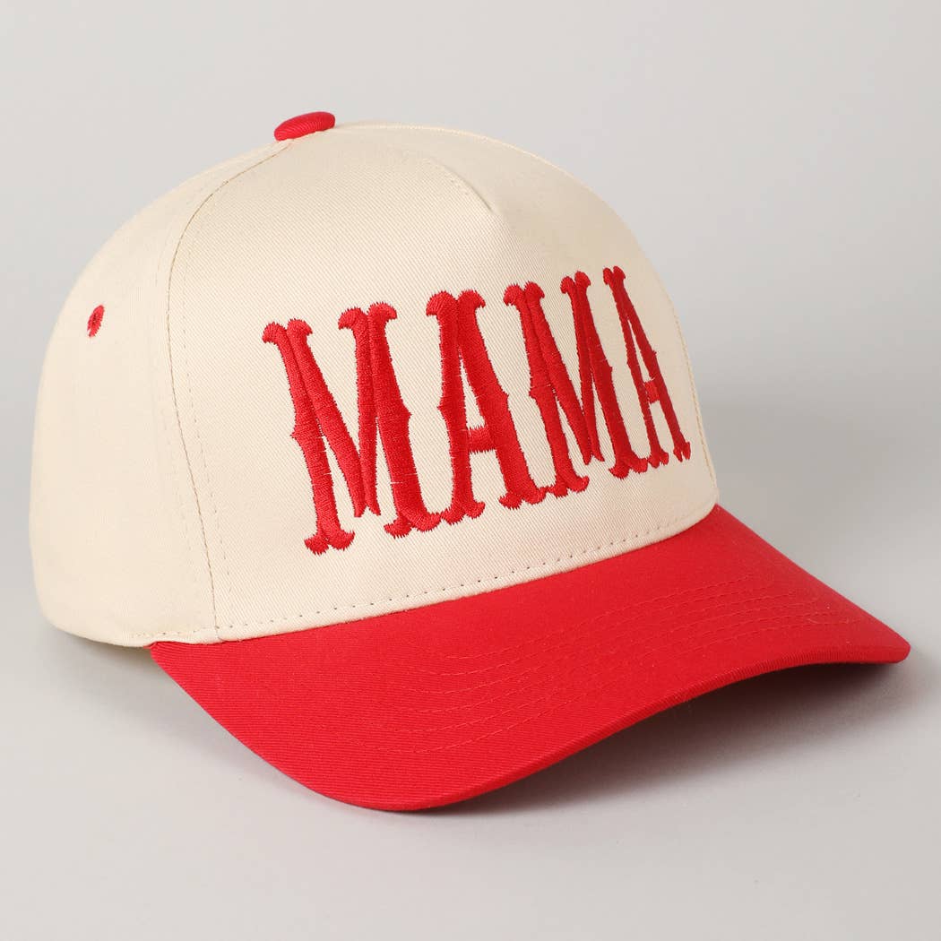 Fashion City - Wholesale Baseball Cap - Women's - MAMA Typographic Design Embroidery Baseball Cap21