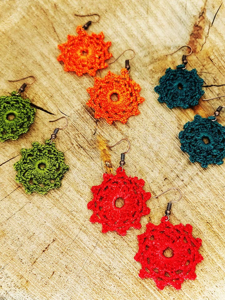 Pendientes croché para venta al por mayor de Meli Design