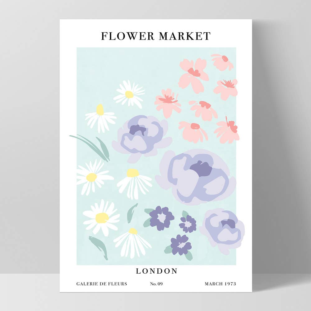 PRINT AND PROPER - Wholesale Art print - Flower Market Wall Art London. Retro Vintage Style Poster0