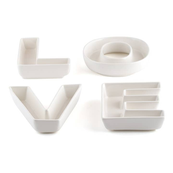 "LOVE" Plates Set for wholesale by Weddingstar Inc.