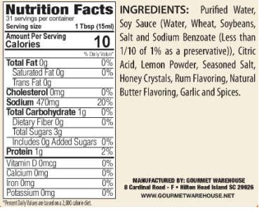 Gourmet Warehouse Brands - Wholesale Marinade - Gourmet Warehouse Savory Rum Butter Injectable Marinade1