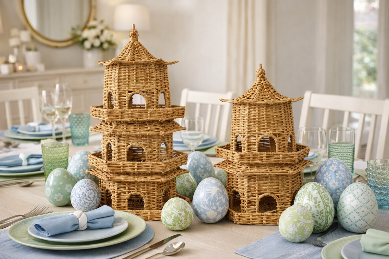 The Enchanted Home - Wholesale Lantern - Grand Wicker Pagoda (2 Sizes)2