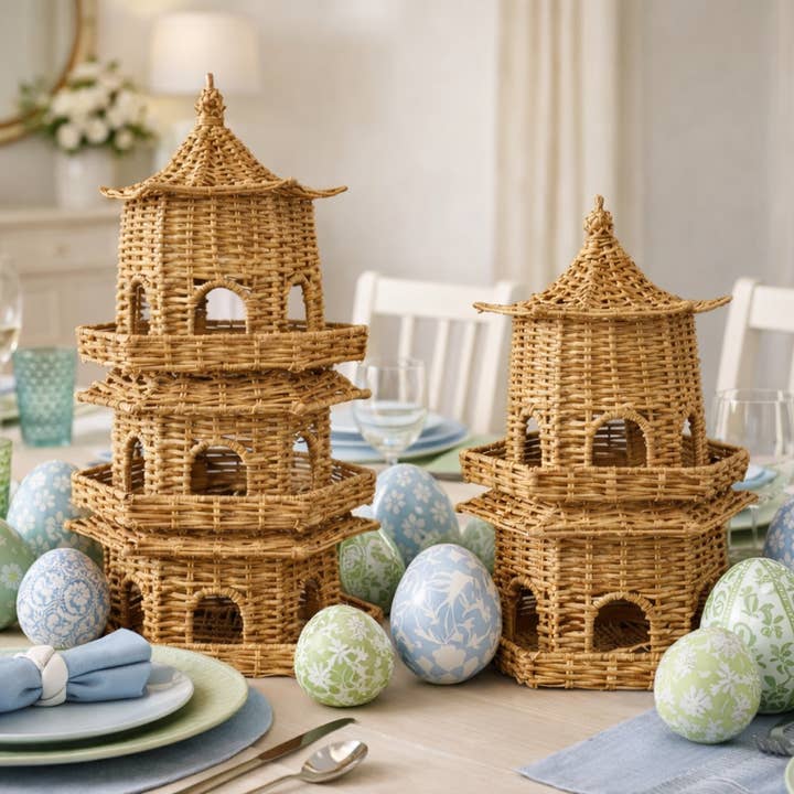 The Enchanted Home - Wholesale Lantern - Grand Wicker Pagoda (2 Sizes)2