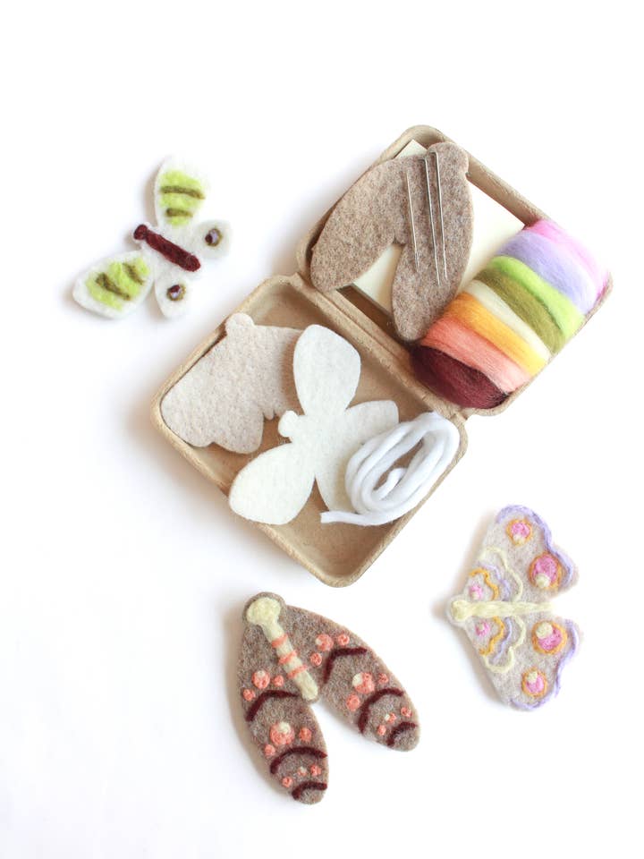 Mini Moth Felting Craft Kit for wholesale by Sheep Creek Studio