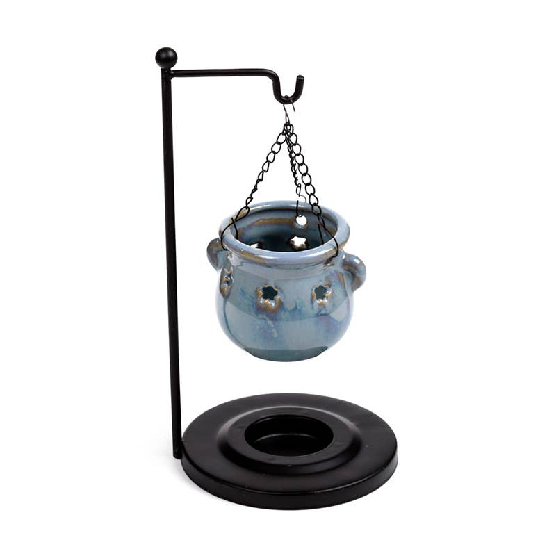 Puckator Ltd - Wholesale Oil Warmer - Eden Cauldron Shaped Hanging Oil Burner with Stand2
