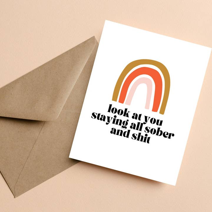 As Told By Ellie - Wholesale Congratulations Card - Funny Sober Gift, Sobriety Cards, AA Recovery Gifts