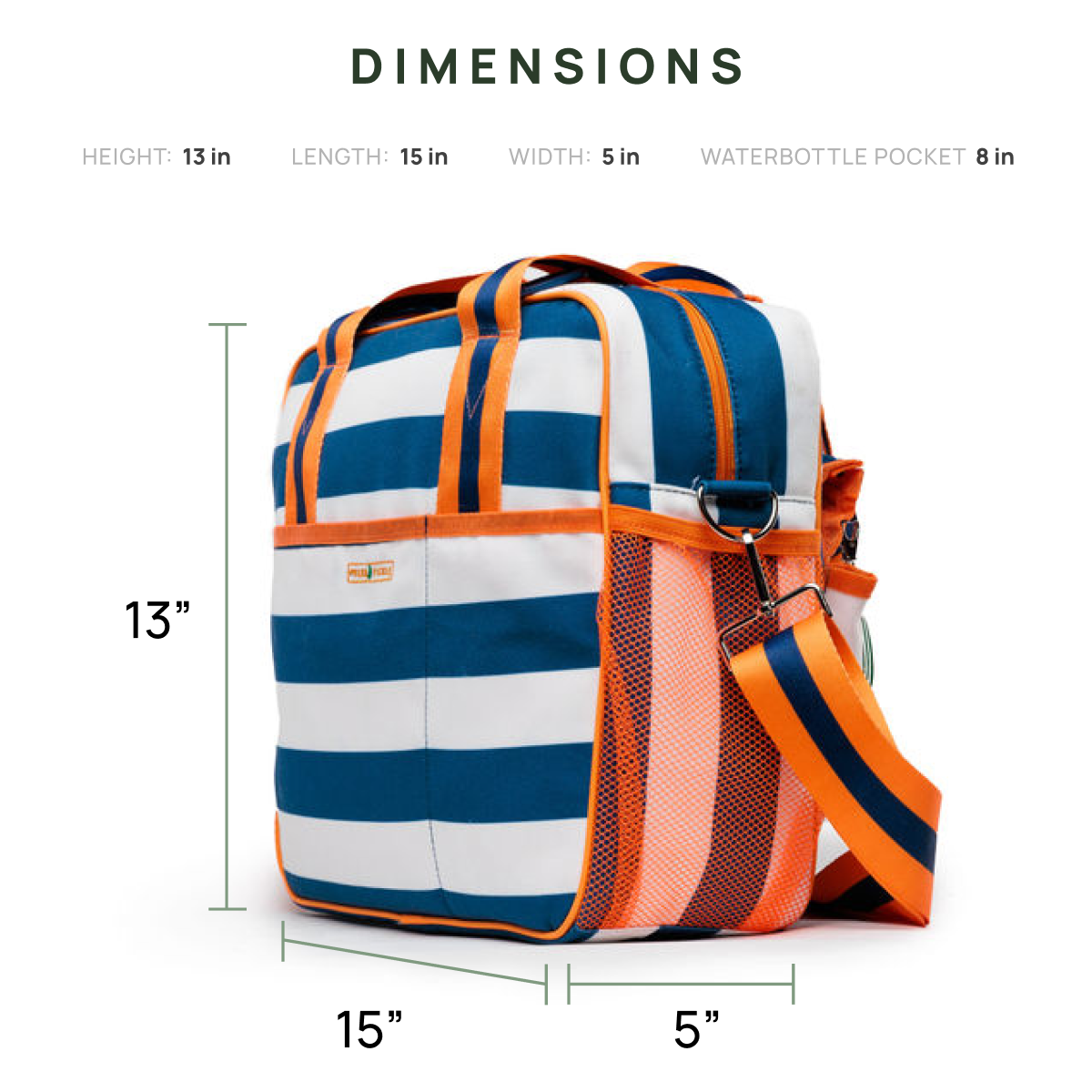 Fresh Pickle – wholesale Sports bag – Unisex – Lola Pickleball Tote Bag Navy Stripe6