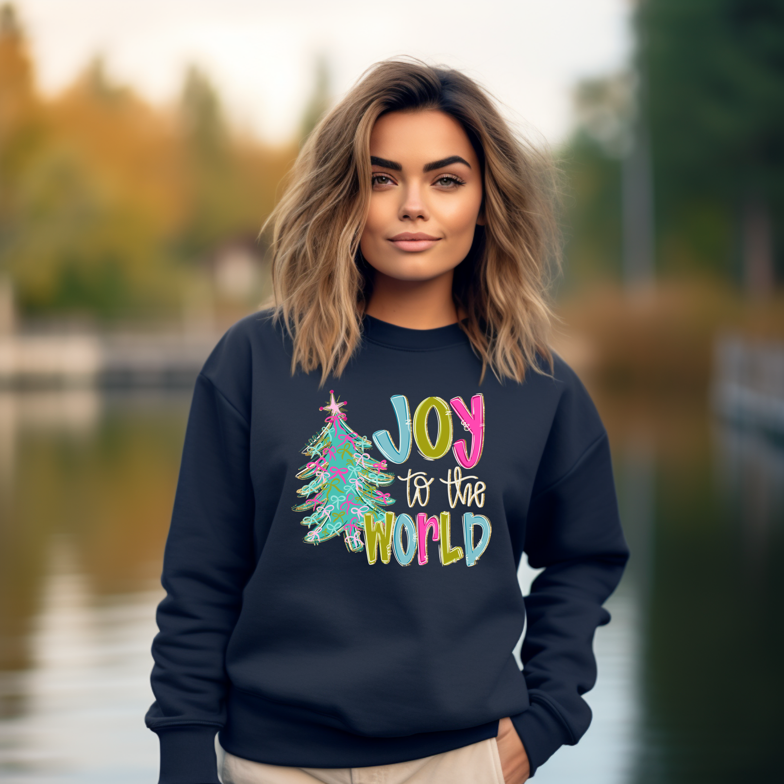 Simply You Customs - Vente Sweat-shirt à imprimés – femme - Joie au Monde - Sweatshirt Arbre à Nœud3