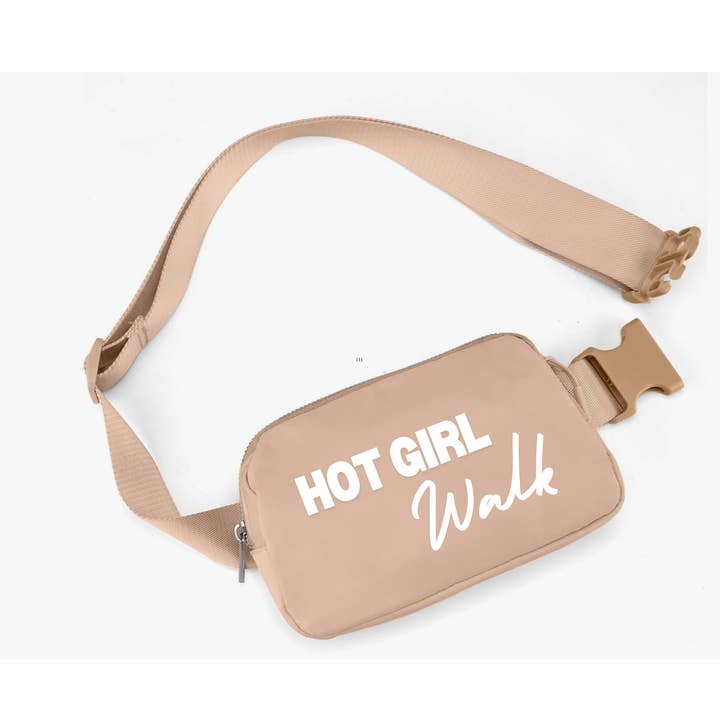 Hot Girl Walk™ Belt Bag – Neutral Dog Mom Fanny Pack for wholesale by Luxe Noire