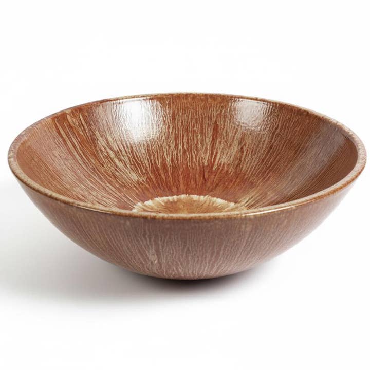 Lavabo de cerámica hecho a mano, cuenco artístico de alfarería para baño. para venta al por mayor de ALFIQ Copper