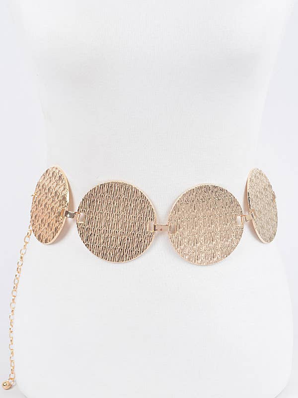 Iron Circular Plated Plus Size Belt for wholesale by Shop Neighbors