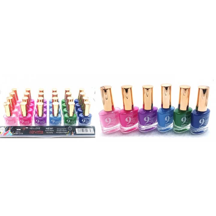 LS GROUP - Wholesale Nail Polish Set - 9-day wear nail polish, 6 colors