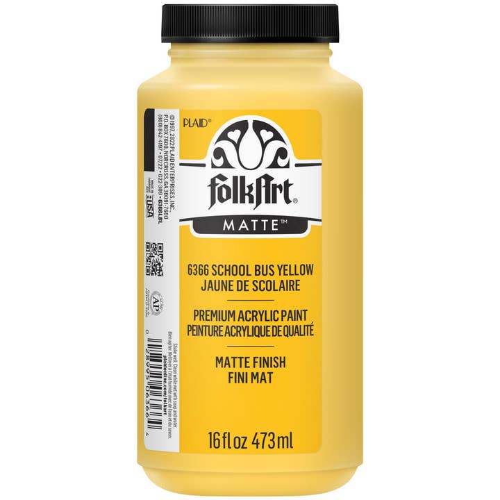 Plaid Crafts - Wholesale Acrylic Paint - FolkArt Matte Acrylic Paint 8 oz and 16 oz