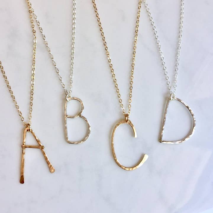 Bonnie Boardman Jewelry - Wholesale Pendant/Charm Necklace - Hand Forged Initial Necklace