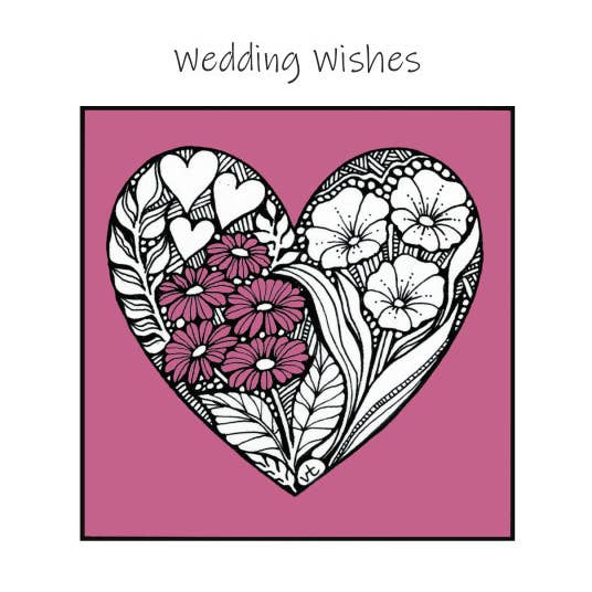 Wedding Wishes Filled Heart for wholesale by Alff a Bet Design