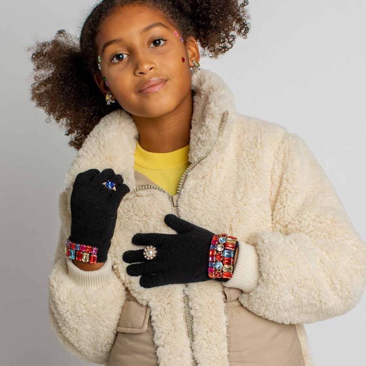 Super Smalls - Wholesale Gloves - Kids - Ice Skating Jeweled Gloves