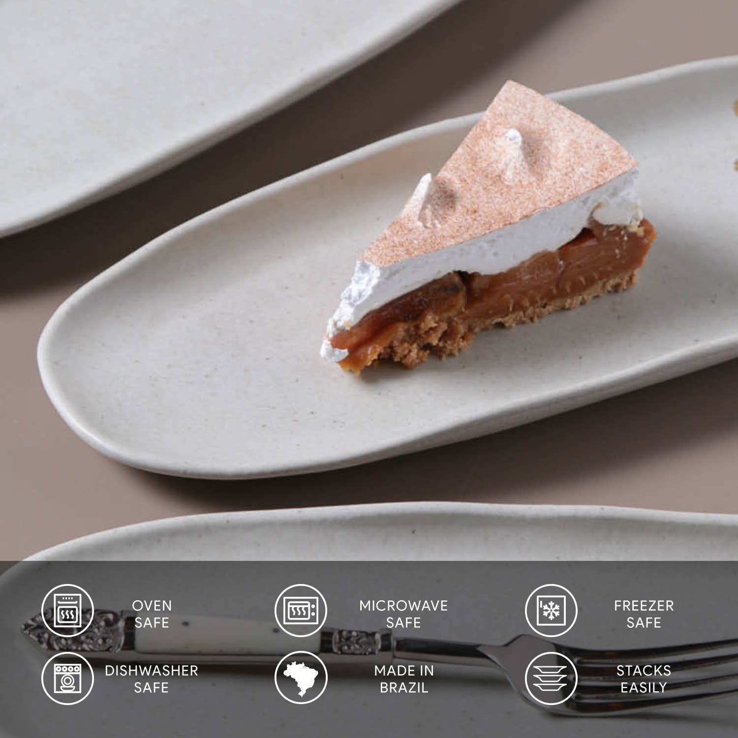 Ivory Shallow Oval Platter Large 14.17 x 5.12" Campestre for wholesale on Faire3