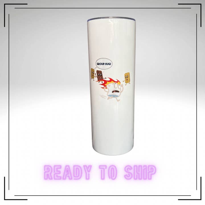 Group Hug Smores Stainless Steel Tumbler - READY TO SHIP for wholesale by fangirl creative