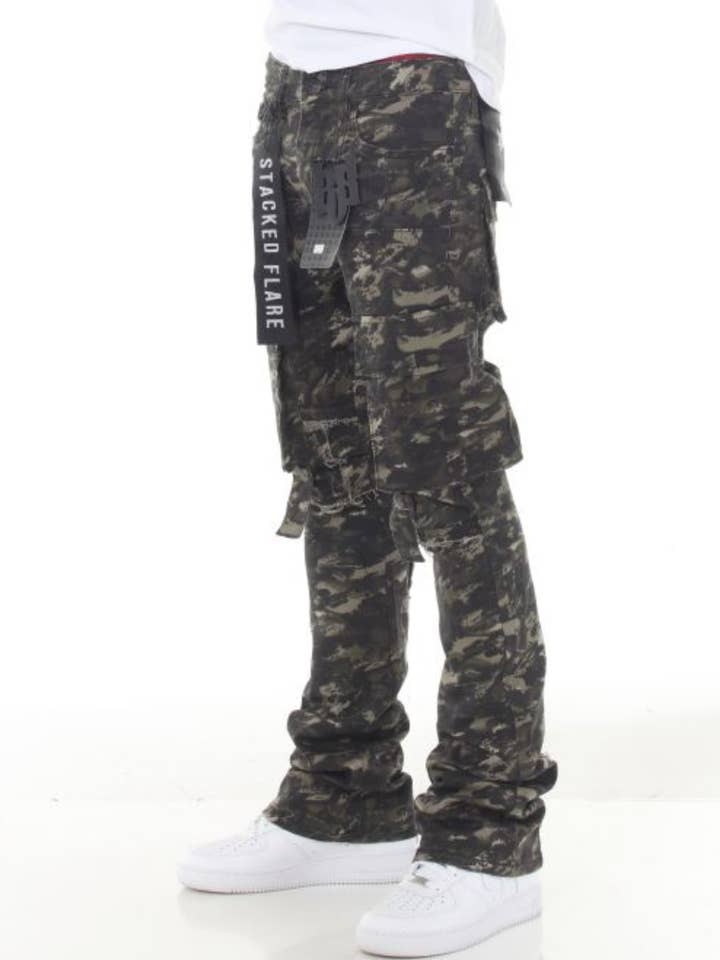 Camo Stacked Flare for wholesale by Stylo