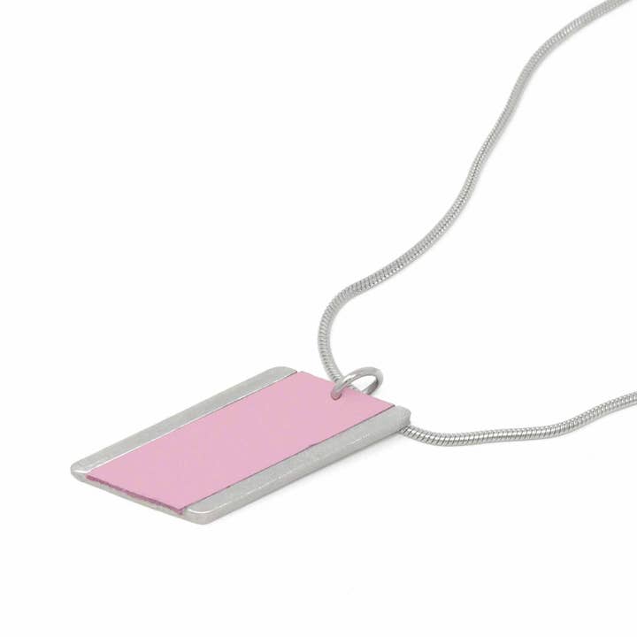 Collana a catena Diamond Snake con intarsio in pelle rosa per la vendita all'ingrosso da parte di Sobo & Co Jewellery