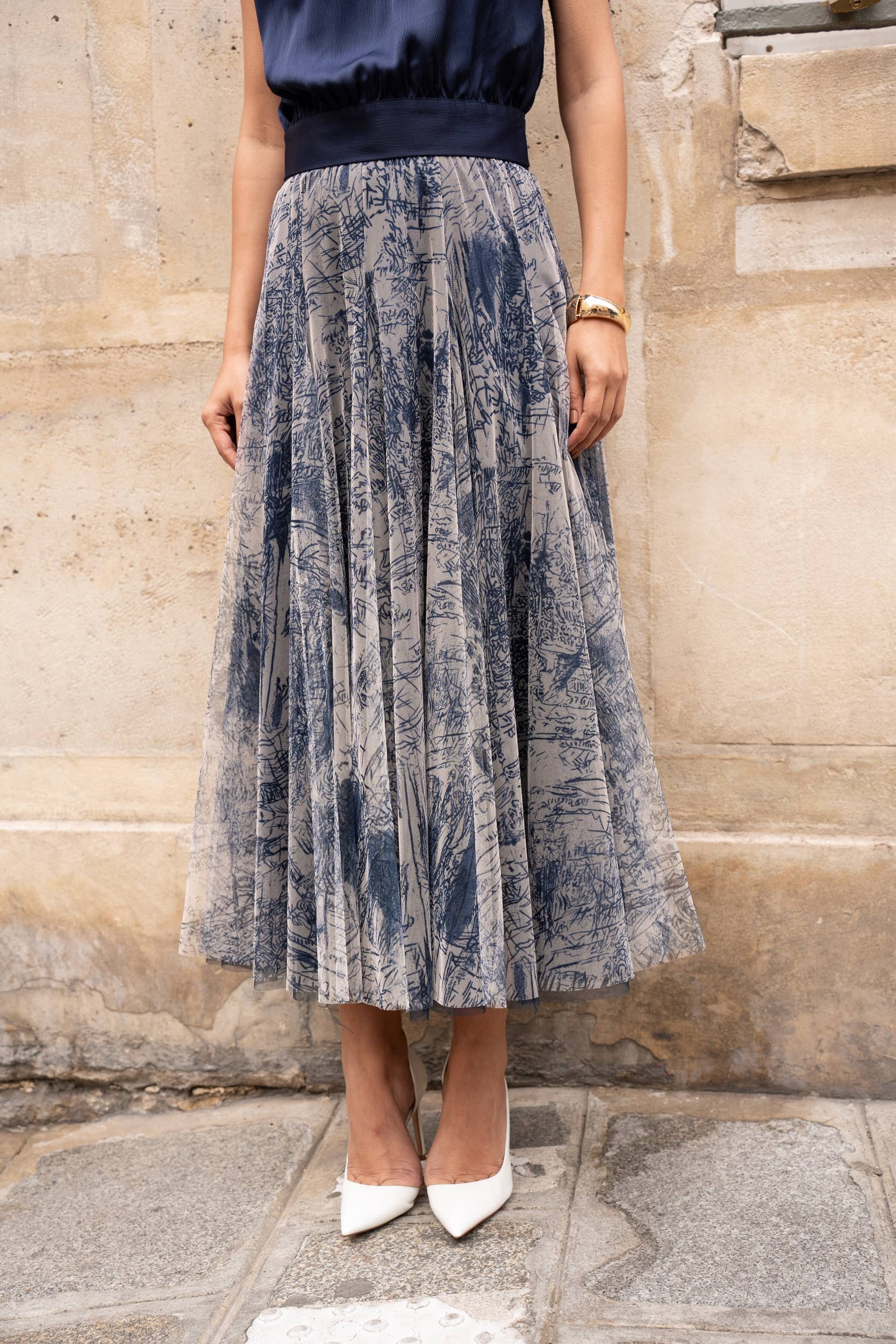 CHOKLATE PARIS - Wholesale Skirt - Women's - Amber skirt in toile de Jouy printed tulle - CK08202-119