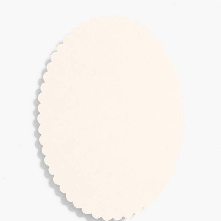 Paper Source Wholesale - Wholesale Stationery/Notecard Set - Archived Oval Scallop 4Bar Cards Bulk Pack (100 Pack)