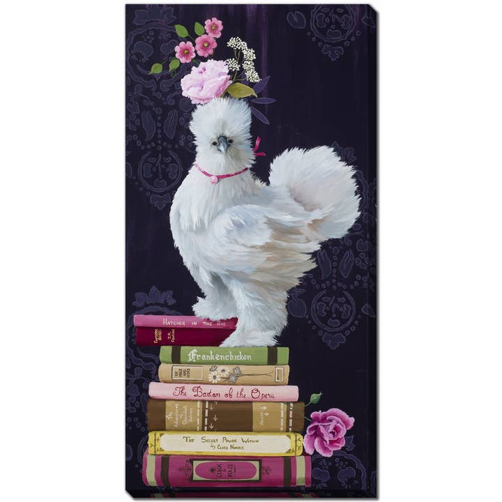 White Silkie Printed 30x60 Canvas Wall Art for wholesale by Streamline Art