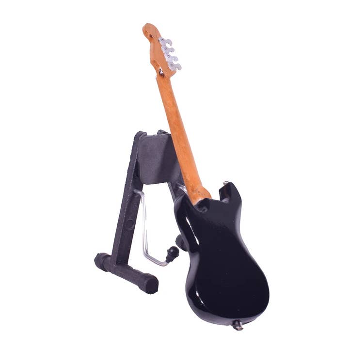 giftland - Wholesale Decorative Tabletop Object - Wooden Electric Guitar Miniature 20cm with Stand1