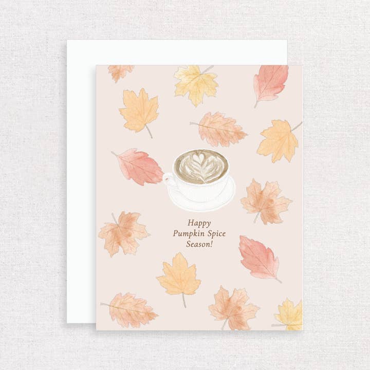 Happy Pumpkin Spice Season Fall Greeting Card for wholesale by Korynne and Company
