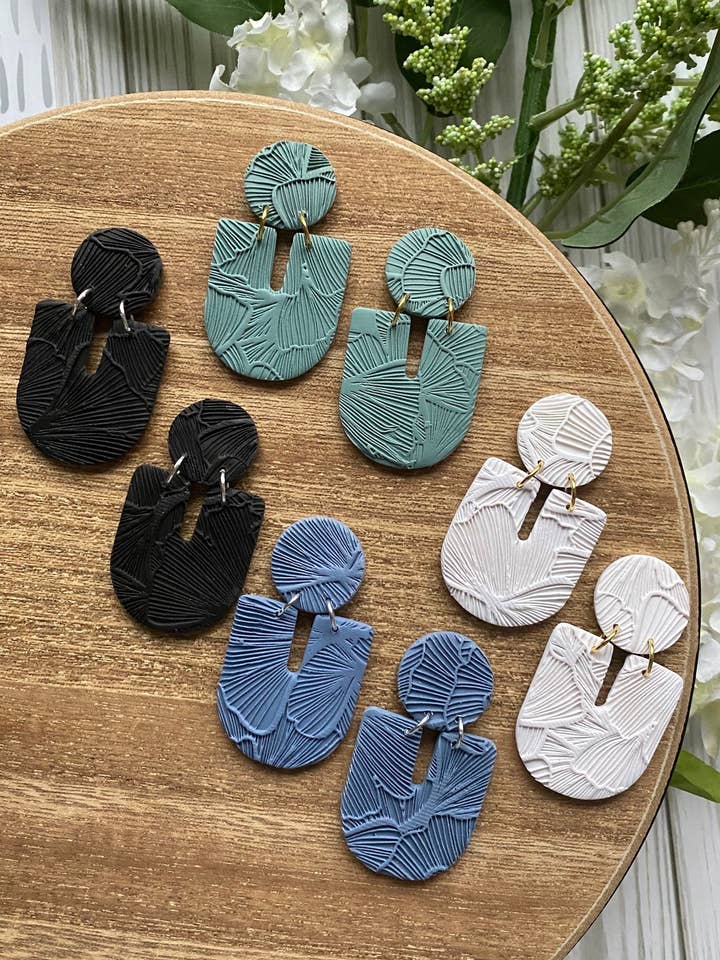 Boxie Floral - polymer clay earrings for wholesale by FS Bennett Design