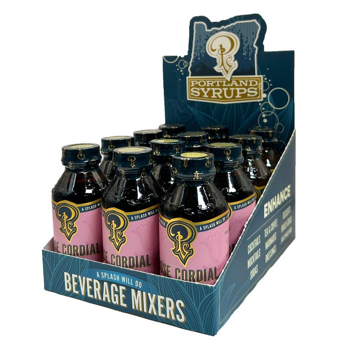 Portland Syrups - Wholesale Cocktail Mix/Syrup - Rose Cordial Syrup 3.4oz - cocktail / mocktail drink mixer