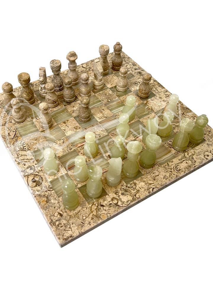 (SCHAAL)SCHAALSET - KORAAL & GROENE ONYX 12 X 12" voor wholesale door Oceanic Linkways Inc