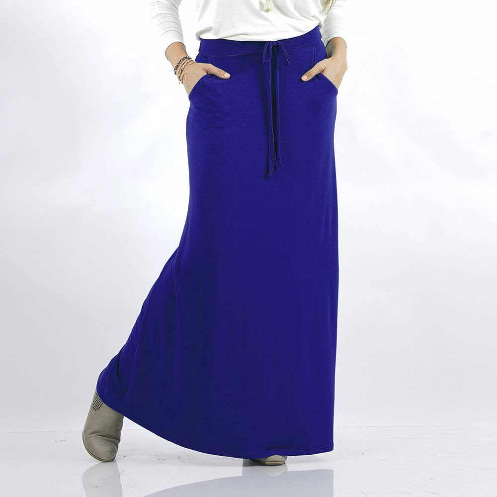 42POPS - Venta al por mayor Falda - Mujer - Falda maxi de talla grande con bolsillos0