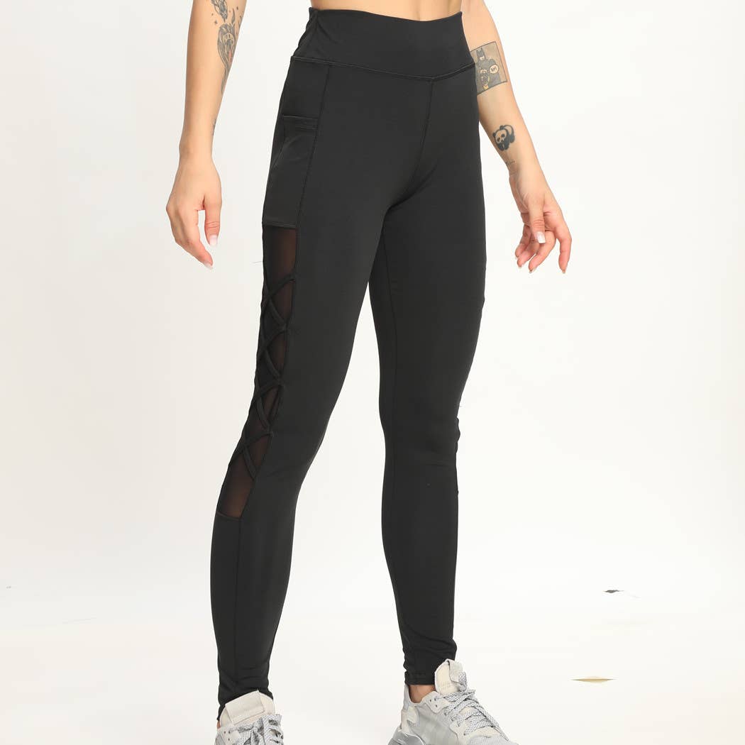 SSImport - Wholesale Athletic/Lounge Leggings - Women's - A1330 SPORTS YOGA POCKET LEGGINGS MIXED SIZES 12PCS/PACK9