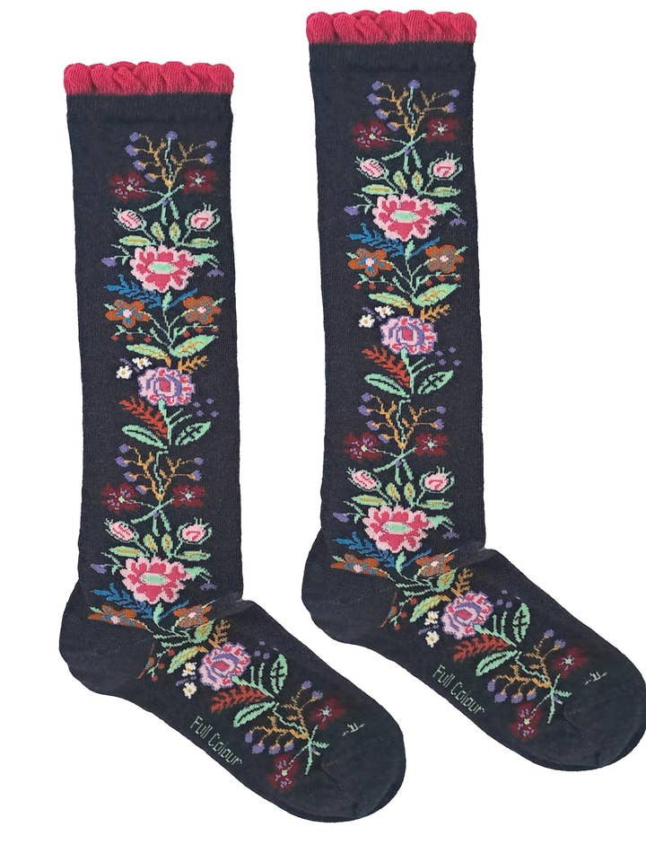 HOHER STRUMPF JASMIN BLAU für den Großhandel von Full Colour