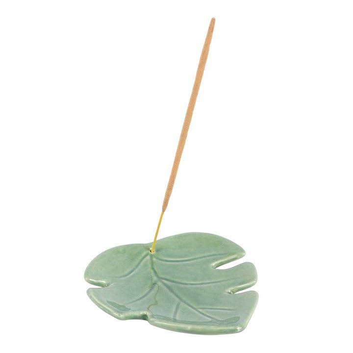 Something Different Wholesale - Wholesale Incense Holder - Palm Leaf Ceramic Incense Holder Plate
