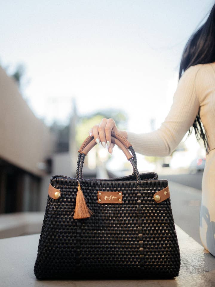 Less Pollution Convertible Handbag -Black Pearl for wholesale by MAVIS BY HERRERA