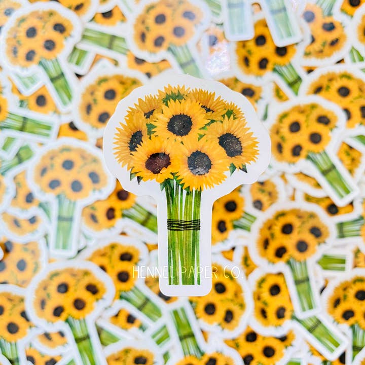 Sticker - Sunflower Bouquet for wholesale by Hennel Paper Co.