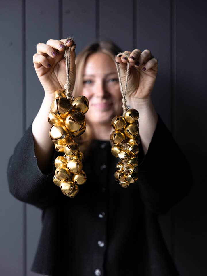Jingle Bell Holiday Hanging Cluster for wholesale by Luxe B Co