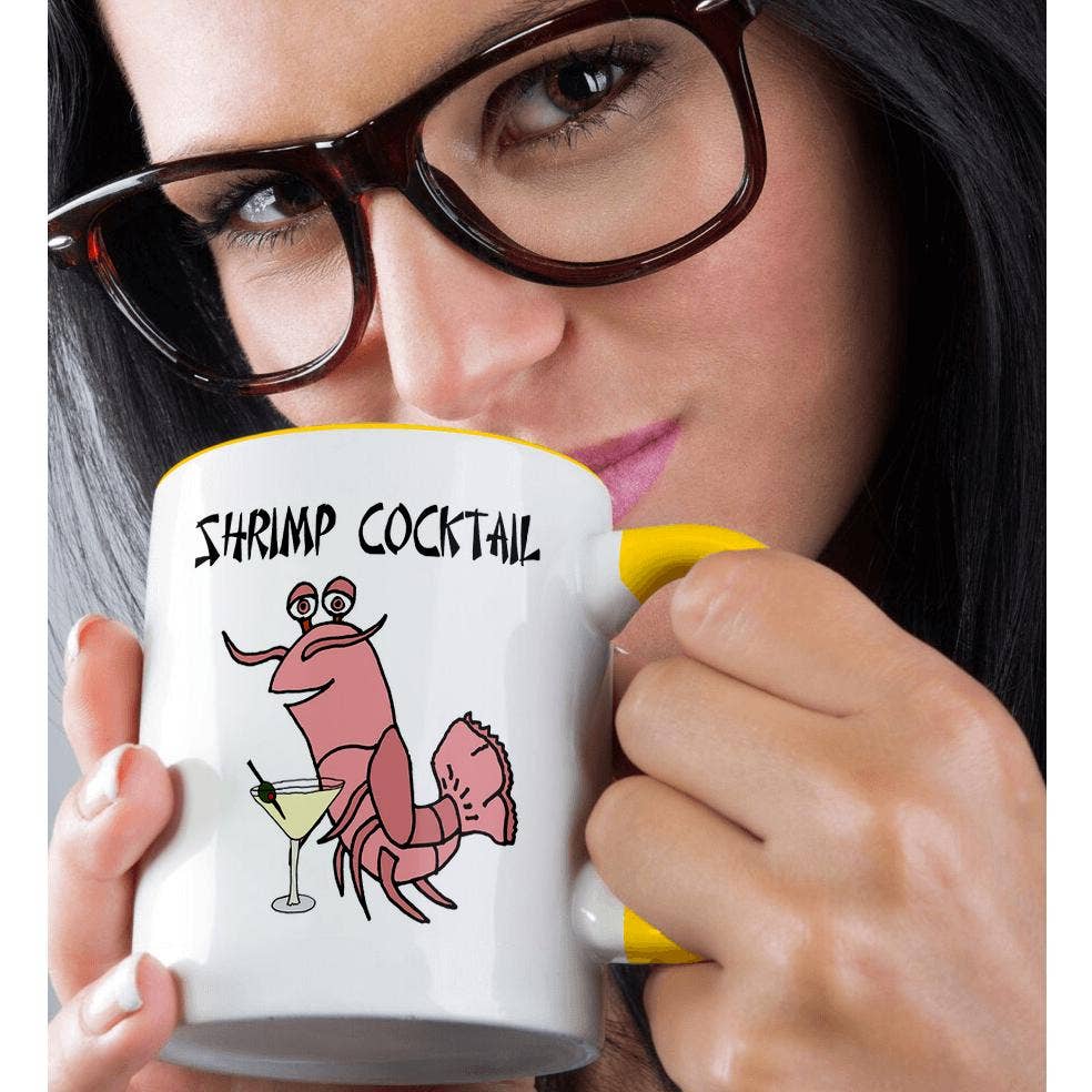 3dRose - Wholesale Coffee Mug - 3dRose, Funny Shrimp Drinking Martini Cocktail shrimp cocktail Pun, Mug1