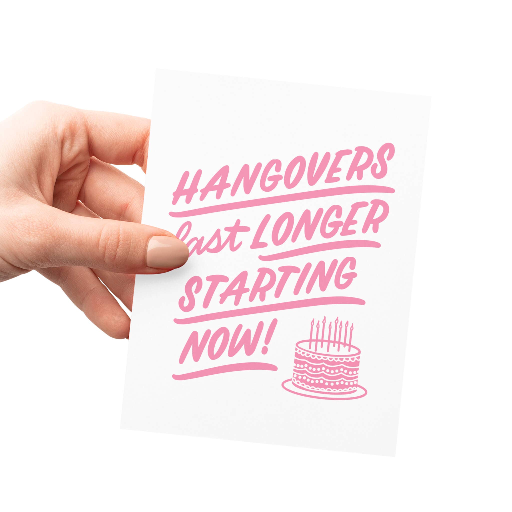 Friendly Fire Paper - Vente Cartes d'anniversaire - Les lendemains de fête durent plus longtemps | Carte d'anniversaire amusante en letterpress2
