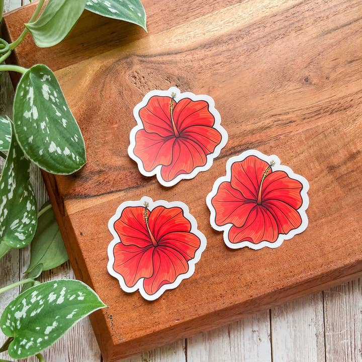 The Nosy Gal - Wholesale Sticker - Flor Cayena Clear Waterproof Sticker2