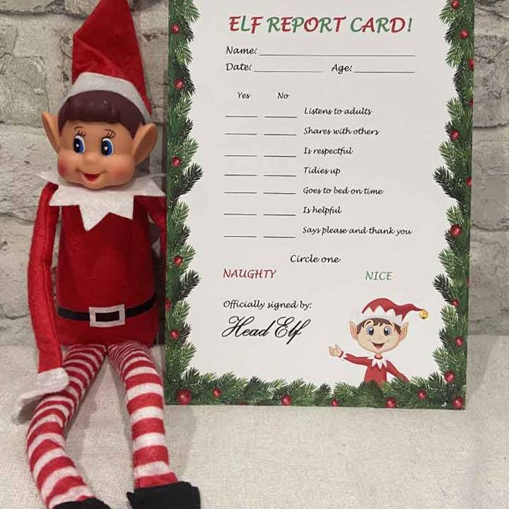 The Funky Deer - Wholesale Christmas Decoration - Elf Report Card