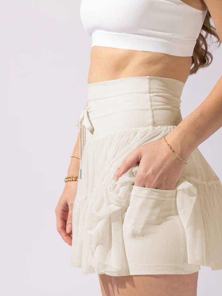 Lily Clothing - Wholesale Skirt - Women's - WOMEN'S HIGH WAIST LACE-UP PLEATED SKIRT17