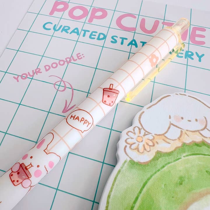 Pop Cutie Accessories & Gifts - Wholesale Sticky Notes - Matcha Puppy Stationery Set - Memo Pen - Stocking Stuffers