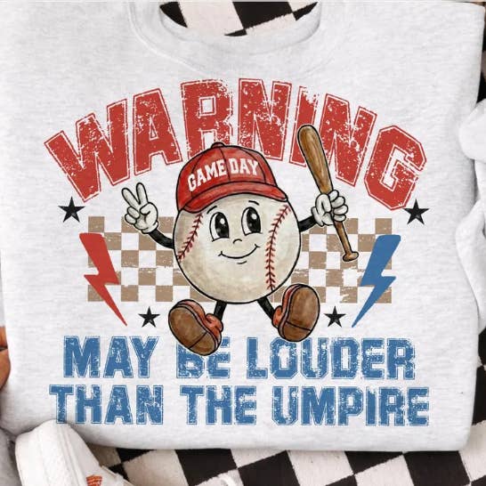 Warning Louder Than Umpire for wholesale by VEM Creations Wholesale