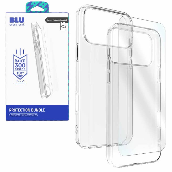 Gelskin Case WITH Screen Protector iPhone 17 Pro Max Clear for wholesale by Blu Element