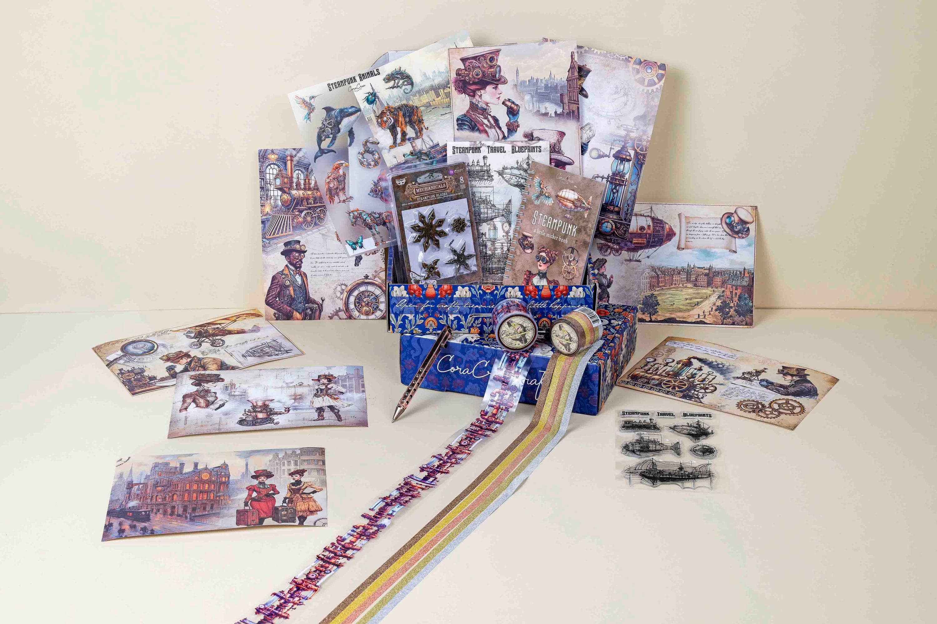 CoraCreaCrafts - Wholesale Scrapbooking Kit - Steampunk Box3