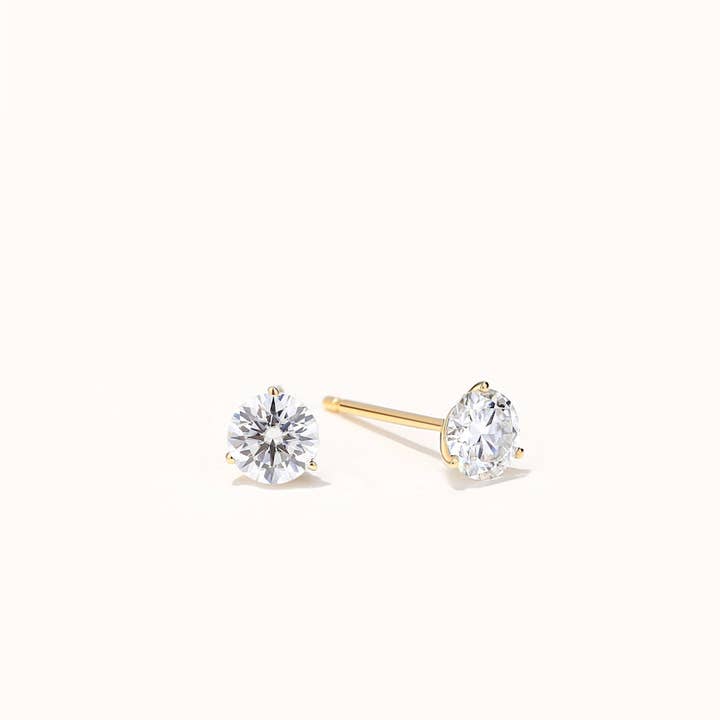 Lavishe Jewelry - Wholesale Stud/Post Earrings - 14K Solid Gold GRA-Certified Moissanite Stud Earrings6